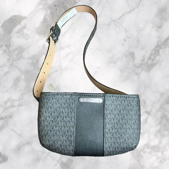 Michael Kors Gray/Black Signature Women’s Adjustable Waist Bag / NWT - Picture 1 of 6
